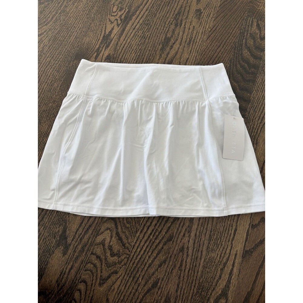 NWT Athleta Salutation Stash 14 1/2 Skirt Skort White Size Large L Pockets